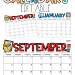 Editable Monthly Calendars 2024 2025 Printable Monthly School Year