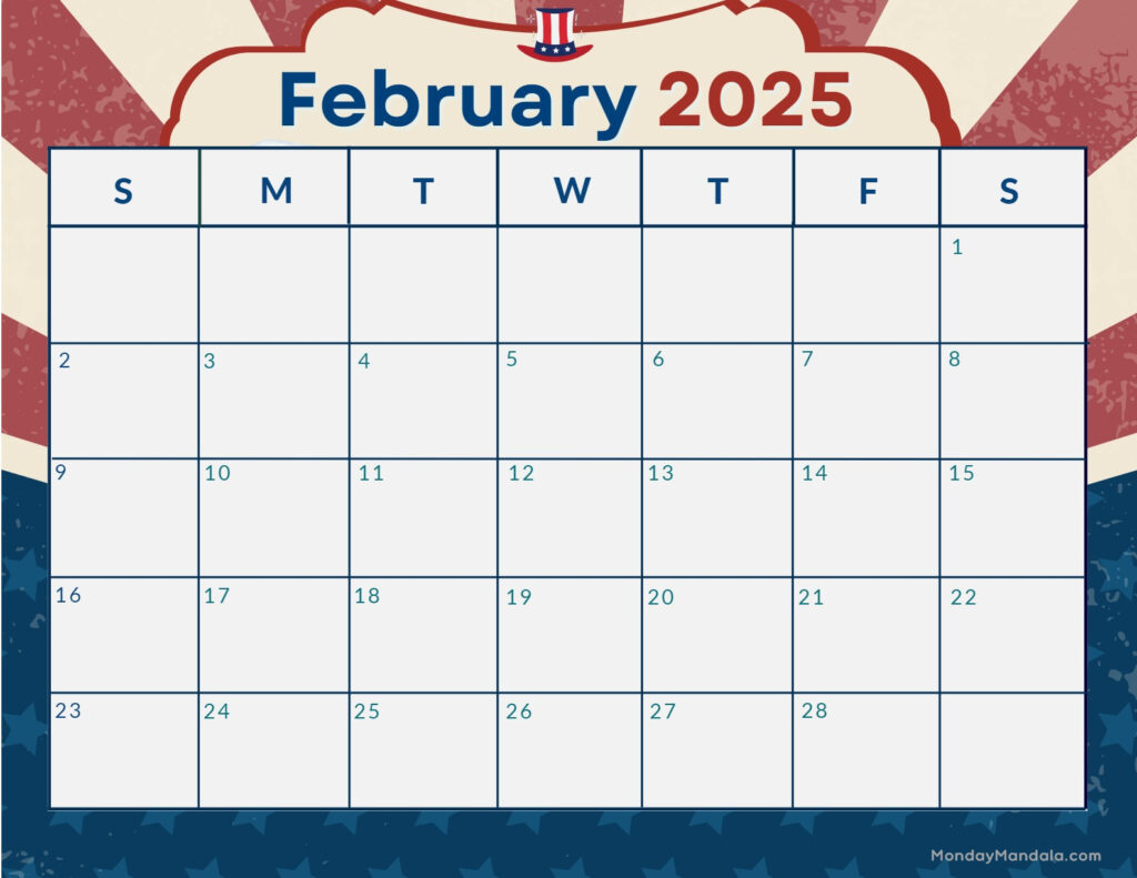 February 2025 Calendar 52 Free PDF Printables 