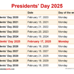 February 2025 Calendar Presidents Day Design Printable Calendar 2025