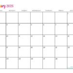 Free Editable Calendar 2025 Monthly Your Customizable Organizational