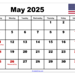 Free May 2025 Calendar Printable PDF Template With Holidays