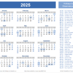 Free Printable 2025 Calendar With Holidays