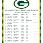 Greenbay Packers 2024 Schedule Marji Shannah