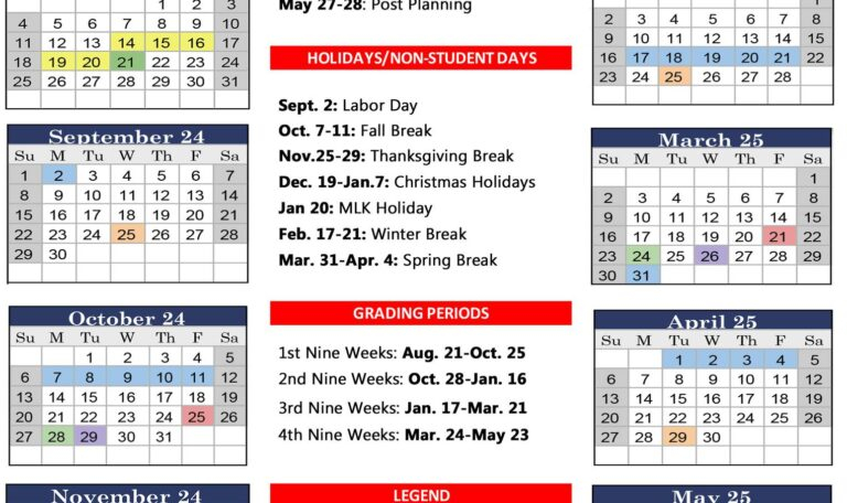 Here Is The Calhoun County School Calendar For 2024 2025