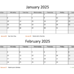 January And February 2025 Calendar WikiDates