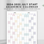 July 2024 June 2025 Calendar Etsy