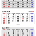 July 2024 June 2025 Calendar June 2024 Calendar With Holidays