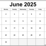 June 2025 Printable Calendar A Comprehensive Guide Calendar 2025