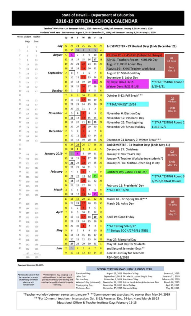 Kamehameha Schools 2024 2025 Calendar Good Calendar Idea