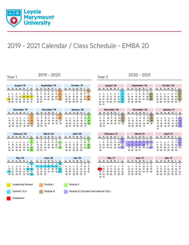 Lmu 2025-2026 Acdemic Calendar -Loyola