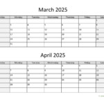 March And April 2025 Calendar WikiDates