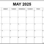 May 2025 Calendar Free Printable Calendars