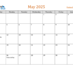 May 2025 Calendar With United States Holidays