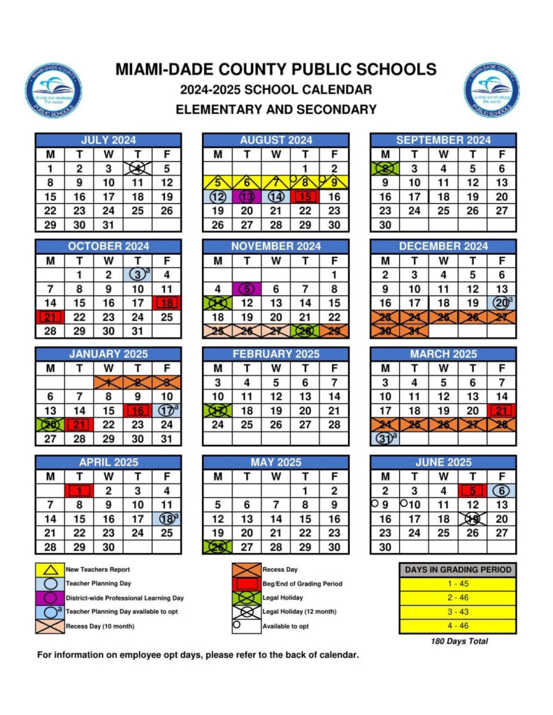 Miami Dade County Public Schools 2024 2025 Calendar Education 