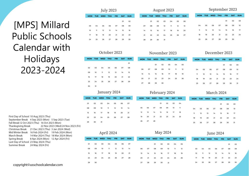 Millard Public Schools Calendar 2025 2026 Dian Murial