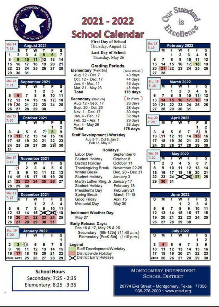 Montgomery Isd Calendar 2024 25 Gill Clementine