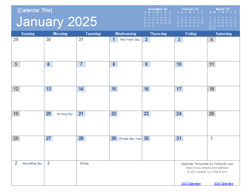 Monthly 2025 Calendar Templates For Word Alisun Margot