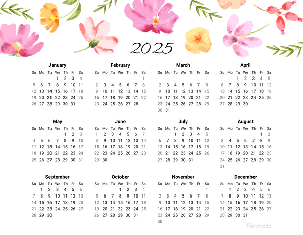 Monthly Calendar 2024 2025 Free Printable Donia Garland