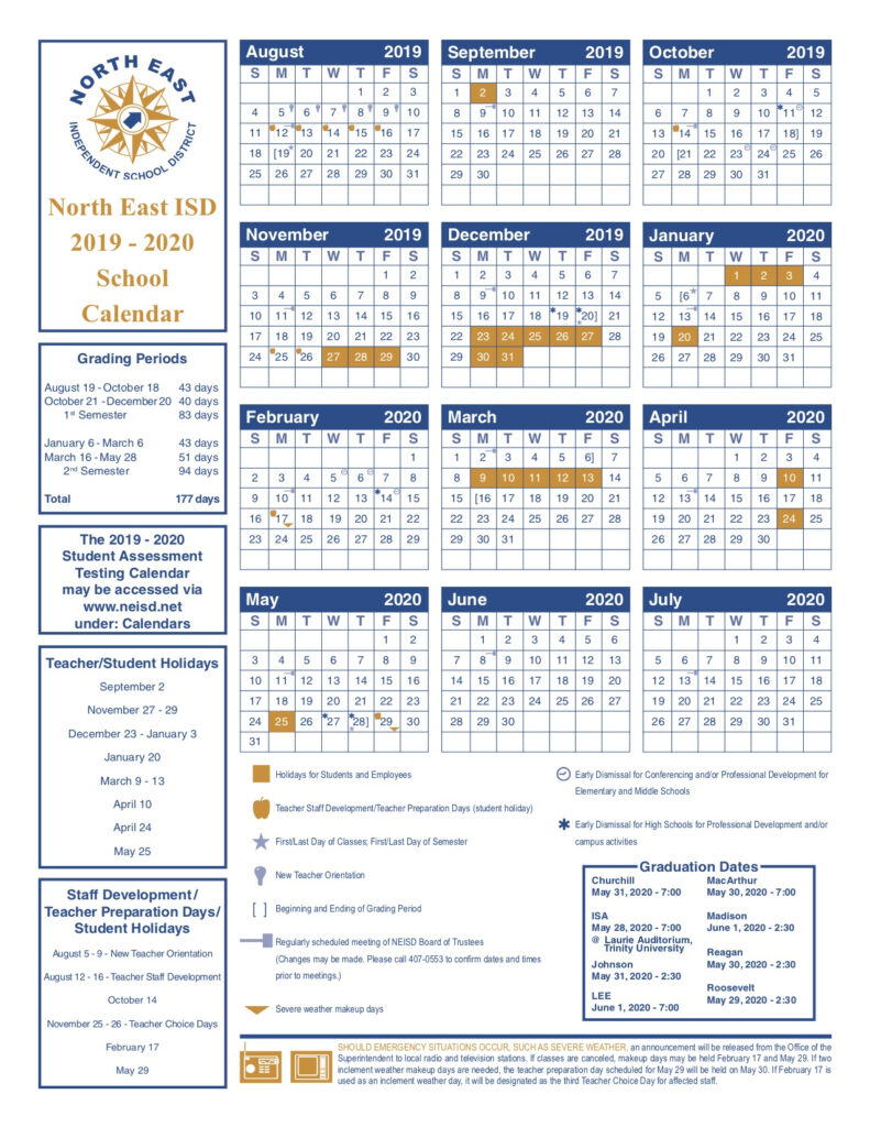 Neisd 2024 2025 Calendar Printable And Enjoyable Learning