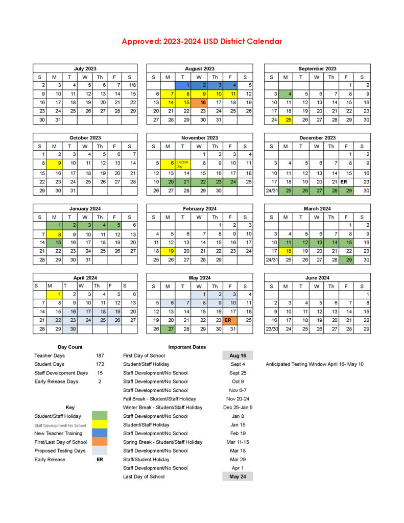 North East Independent School District NEISD Calendar 2024 2025 A 