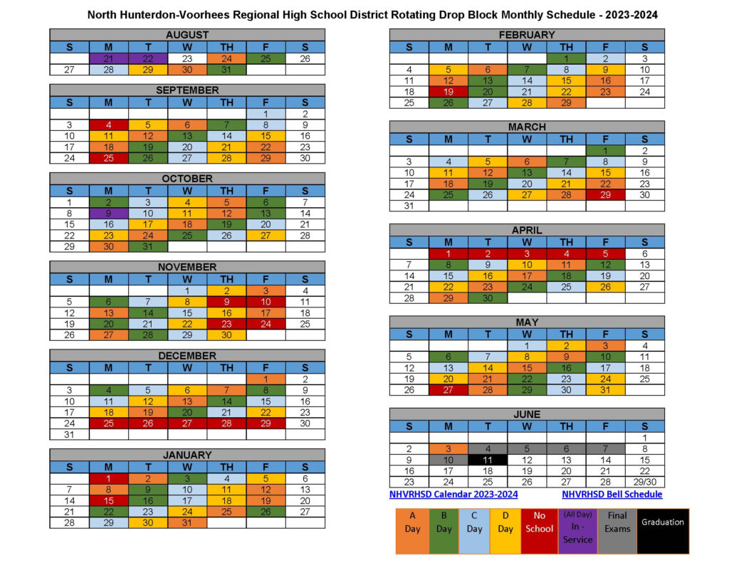 North Hunterdon Voorhees Calendar 2024 2025 Cassi Cynthie