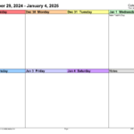 Organizing Your 2025 A Comprehensive Guide To Free Weekly Calendar