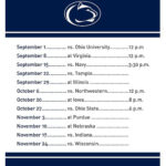 Penn State Football Schedule 2024 Printable Gabie Jocelyn