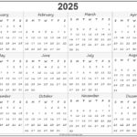 Printable Calendar Full Year 2025 Daron Blondelle