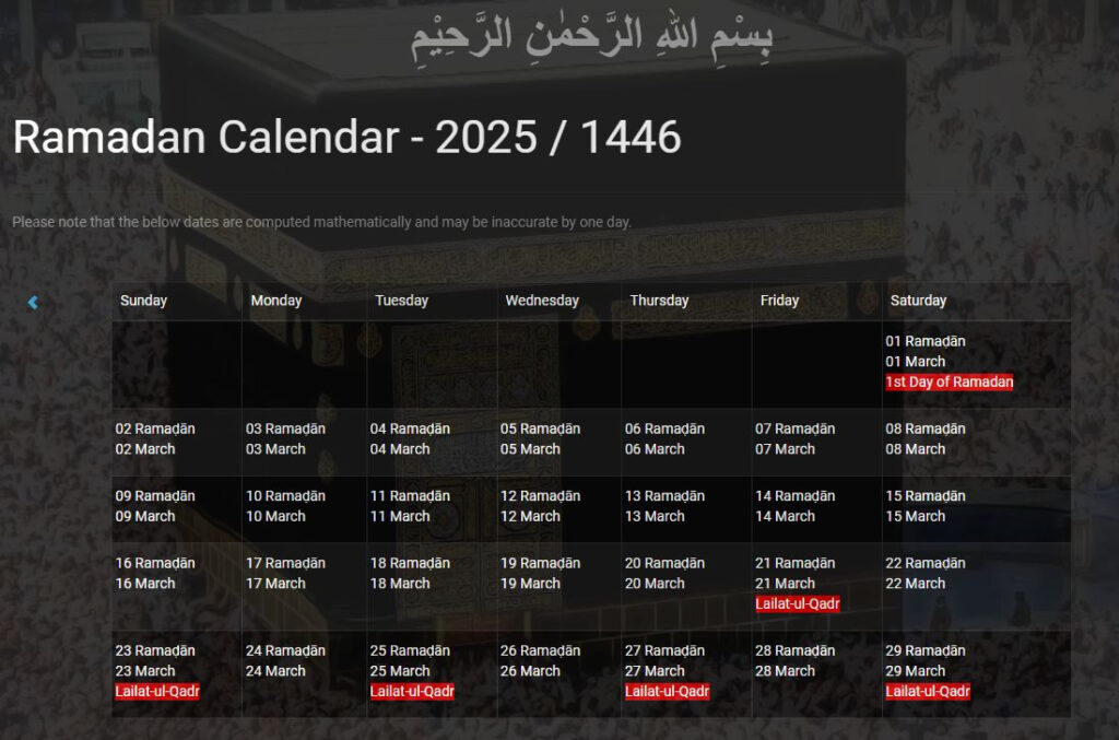 Ramadan 2025 In Deutschland Ein Kalender F r Spirituelles Wachstum Und 