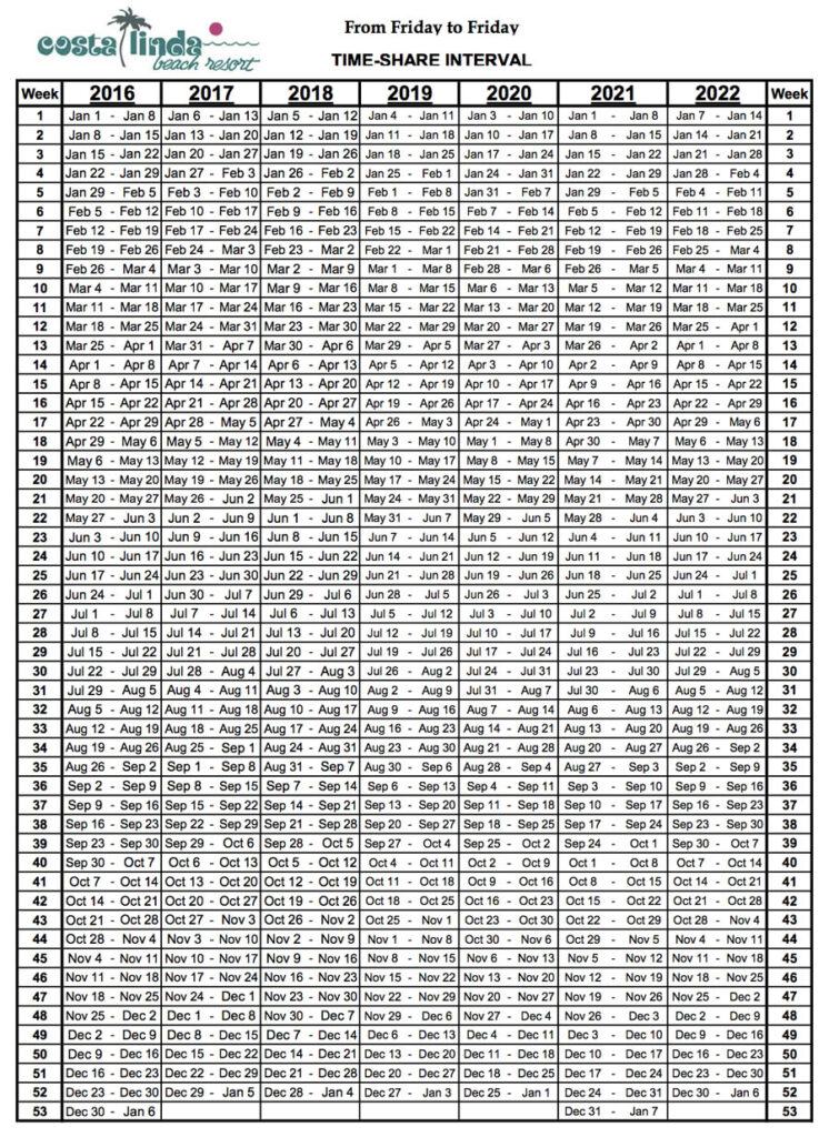 RedWeek Timeshare Calendar 2025 A Comprehensive Guide Design 