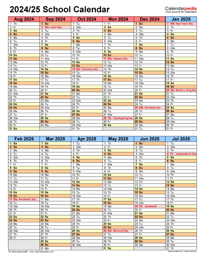 School Calendar Template 2024 25 Deena Marcelline