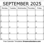 September 2025 Calendar Free Printable With Holidays And Observances