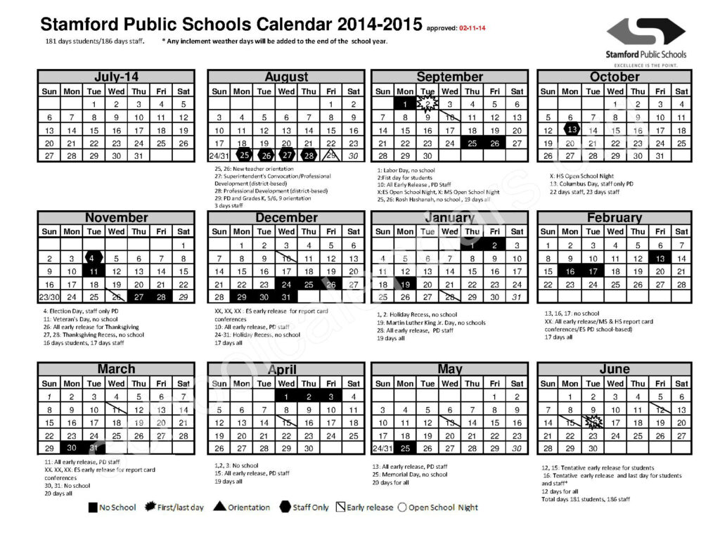 Stamford Public Schools Calendar 2024 2025 Calendar Printables