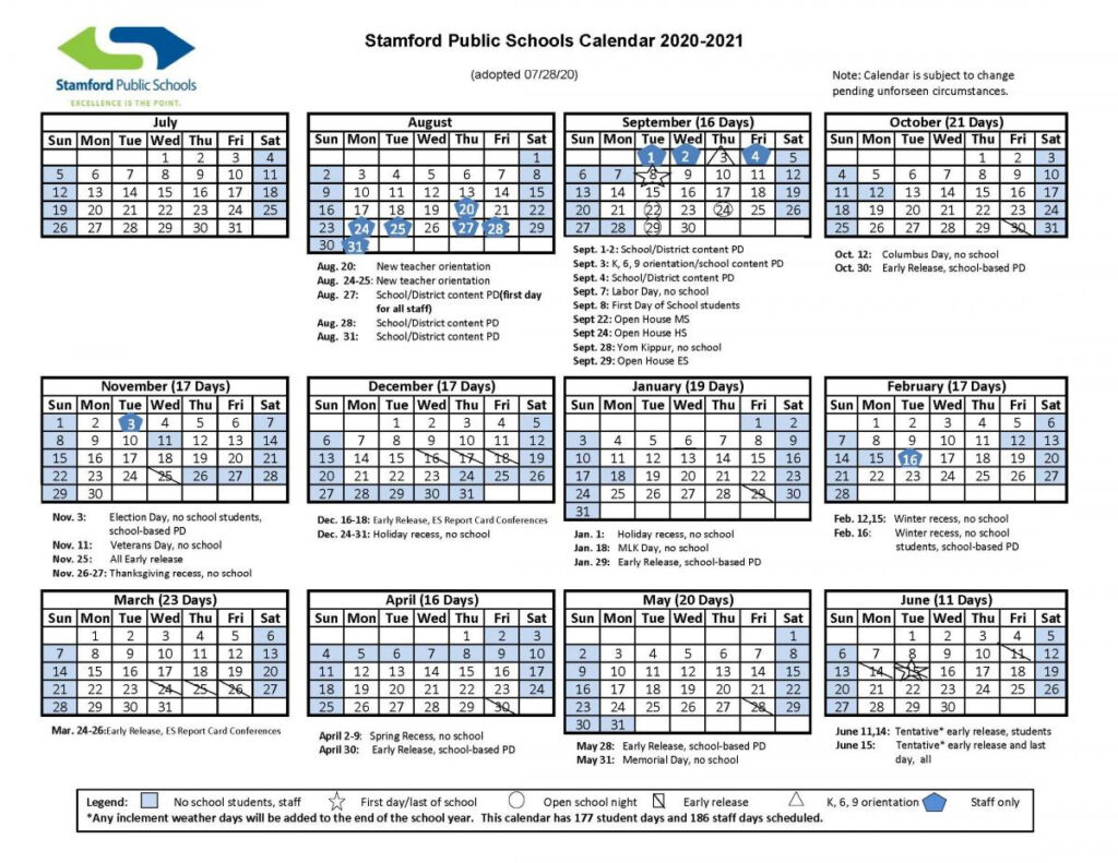 Stamford Public Schools Calendar 2024 2025 Calendar Printables