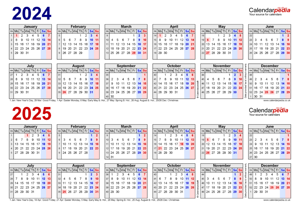 Two Year Calendar 2024 And 2025 A Comprehensive Overview 2025 Whole 