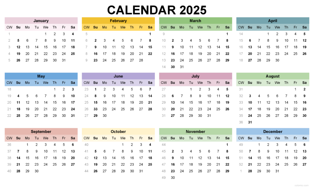 Usps Color Calendar 2025 Pdf Download Roz Leshia