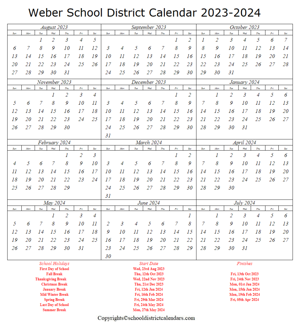 Weber State Calendar 2024 2024 Pdf Shaun Devondra