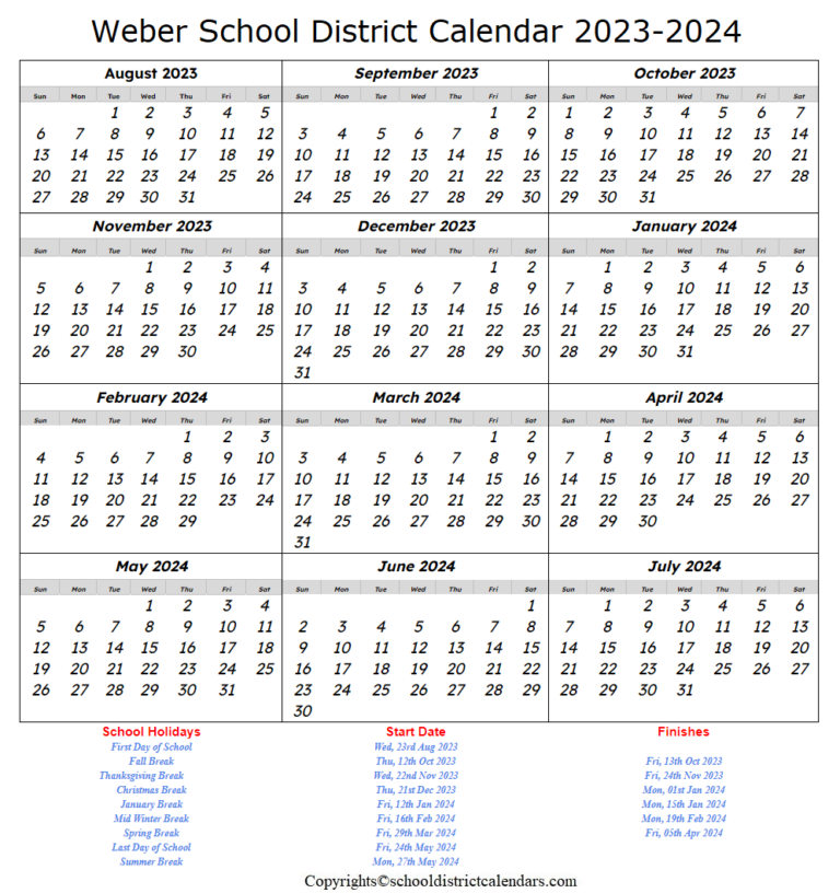 Weber State Spring 2024 Calendar 2024 Emera Imojean