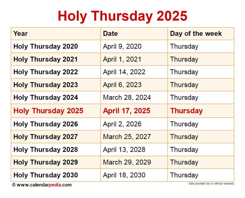 When Is Holy Thursday 2024 Tony Wenona