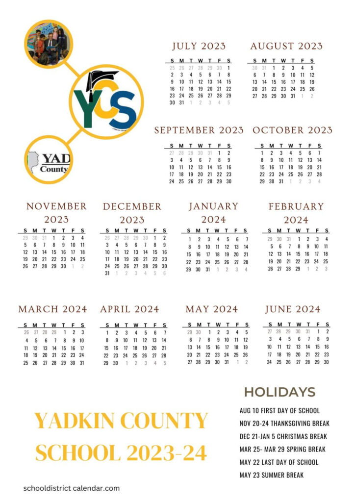 Yadkin County Schools Calendar Holidays 2023 2024